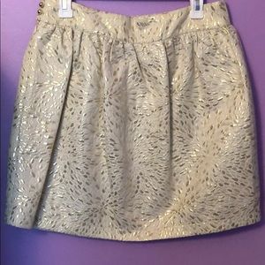 ⭐️Cream Skirt with Gold Detail